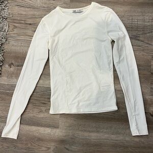 Zara White Long Sleeve Top